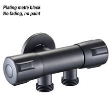 G1/2 Brass Black Multi-function Angle Valve Double Switch Dual Control Water Valve One Into Two Out Of The Diverter Valve Faucet 2024 - buy cheap