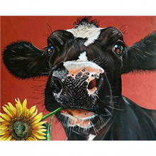 Flowers Cow Animal 40×50 DIY Painting By Numbers Hand Painted Oil Painting Adult Child Picture Colouring Home Decor Unique Gift 2024 - buy cheap