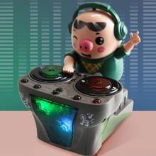 Забавная электронная музыкальная игрушка, новинка, DJ свинка, танцы, движущиеся с веселыми звуками, интерактивные мигающие Игрушки для раннего развития 2024 - купить недорого
