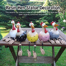 Yard Art Decor Chicken Garden Lawn Plug Hen Rooster Ornaments Hens Bird Statues Edge Seater Indoor Outdoor Backyard Decorations 2024 - buy cheap