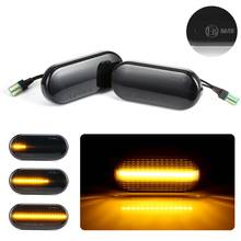 Conjunto de pisca-pisca automotivo de luz led, 2 peças, conjunto de setas laterais dinâmicas de led âmbar para vw golf 3 4, passat 3b, 3bg, polo, 6n, 9n, bora, lupo, sharan, vento 2024 - compre barato