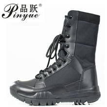 Botas militares para hombre, zapatos tácticos informales antideslizantes, color negro y marrón, para primavera y verano 2024 - compra barato