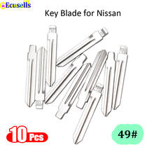 10Pcs/Lot NO.49 Blank Metal Key Blade for New Nissan Flip KD/Xhorse Remote Key Blade 49# 2024 - buy cheap