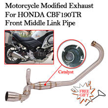 Slip On Motorcycle Full System Exhaust Modified Muffler Escape Front Middle Link Pipe For Honda CBF190TR CB190R 2019 2020 Years 2024 - buy cheap