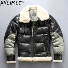 AYUNSUE Winter down jackets for men clothing genuine goatskin leather jackets real wool fur collar clothes ropa hombre LXR991 2024 - buy cheap