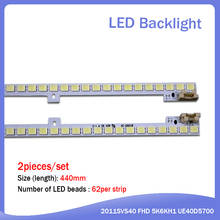 Novo led 2 tamanhos com faixa de led, esquerdo, 2011svs40, 56k, h1, 440mm, 62led, 100% 2024 - compre barato