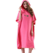 New Quick Drying Changing Robe Bath Towel Outdoor Adult Hooded Beach Towel Poncho Women Men Bathrobe Towels Swimsuit Cloak Pink 2024 - buy cheap