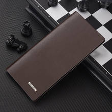 Wallet Of Leather Casual Slim Mens Soft Male Clutch Money Bag Small Pocket Man Purse Thin Wallet Luxury Money clip 2021 New 2024 - buy cheap