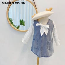 2021 Spring Autumn Casual girls dress baby vestidos kids dress children brand Toddler clothes fashion denim dress for girls 2024 - buy cheap