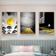 Nordic Modern Landscape Poster Black and White City Landscape Canvas Painting Bridge Wall Pictures for Living Room Home Decor 2024 - buy cheap