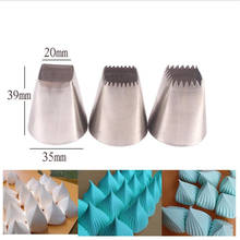 3pcs Square Cake Design Cream Tips Pastry Nozzles Pastry Icing Piping Nozzles Bico De Confeitar Fondant Cake Decorating Tools 2024 - buy cheap