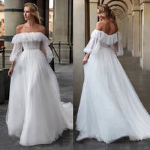 Princess Wedding Dresses 2021 Puff Sleeve Off The Shoulder Boho Bride Dress Wedding Gowns Vestidos de novia 2024 - buy cheap