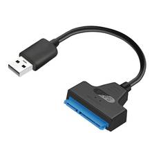 USB 2,0 для SATA 22Pin адаптер медный провод ядро и ABS кабель HDD SSD Внешний жесткий диск конвертер провода применить 2,5 дюймов SSD Новый 2024 - купить недорого