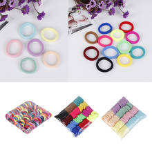 100pcs Soft Colorful Hair Scrunchies Ponytail Holder Elastic Ties Bands Girl Children Headband Kids Hair Accessories 2024 - buy cheap