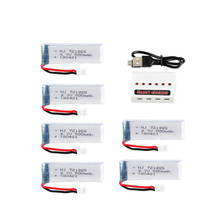 3.7v 500mAh 20c for JJPC H37 E50 E50S T37 ELFIE Drone RC Helicopter Lipo Battery and 5-in-1 Charger Spares Part 7pcs 2024 - buy cheap
