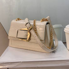 Сумка кросс-боди с клапаном и крокодиловым узором, новинка 2020, модная качественная женская дизайнерская сумка из искусственной кожи, сумка-мессенджер на плечо с цепочкой 2024 - купить недорого