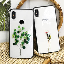 Funda de vidrio templado para Xiaomi Mi A3, A1, A2 Lite, mi5x, mi6x, cubierta dura de planta verde Simple para Xiaomi Mi 5x, 6x, a3 Lite 2024 - compra barato