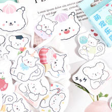 46 Pcs/set White Bear Rabbit Stickers Scrapbooking Decorative Sticker Korean Diy Diary Album Stick Label Kawaii Stationery 2024 - buy cheap