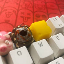 Customized Cherry Mx Switch Mechanical Keyboard Keycaps Handmade Cheese Design Backlight Resin Keycap OEM Key Cap Yellow Color 2024 - buy cheap