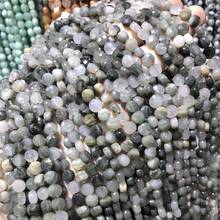 Natural Stone Rutilated Quartz Beaded Oblate Faceted Loose Spacer Beads For Jewelry Making DIY Necklace Bracelet Accessories 2024 - buy cheap