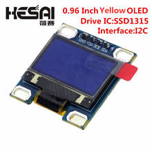 0.96 Inch IIC Serial Yellow OLED Display Module 128X64 I2C SSD1315 12864 LCD Screen Board GND VDD SCK SDA for arduino Diy Kit 2024 - buy cheap