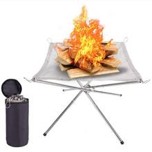 Bonfire Campfire Pit Stainless Steel Camping Wood Stove Stand Frame Fire Rack  Foldable Outdoor Fire Pit Outdoor Heater Heating 2024 - buy cheap