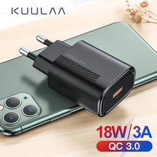 Kuulaa PD 18W Fast Wall Chargers EU/US Plug USB Charger 3A Quik Charge 3.0 Mobile Phone Charger For IPhone 11 Samsung Xiaomi 11 2024 - buy cheap