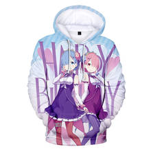 Re Zero 3d Printed Hoodie Rem and Ram Japanese Anime Sweatshirt for Men Women Kids Girls Harajuku Jacket Coat Clothing Clothes 2024 - buy cheap