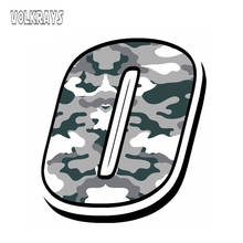 Volkrays Creative Car Sticker Racing Numbers Vinyl Camouflage Gray Stickers Waterproof Sunscreen Decoration Decal,10cm*7cm 2024 - buy cheap