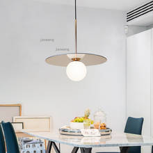 Lustre moderno de led, candelabro nórdico simples de teto para restaurante, quarto, luminária criativa 2024 - compre barato