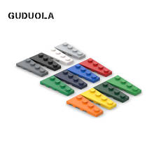 Guduola-bloques de construcción de ladrillos especiales, placa derecha 2x4 con ángulo 41769, piezas rectas de 2x4, 50 unids/lote 2024 - compra barato