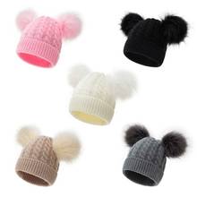Baby Stuff Pompom Hat Winter Knitted Kids Baby Girl Hat Warm Children Infant Beanie Cap Bonnet 2024 - buy cheap