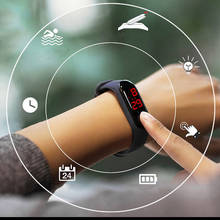 Reloj Digital deportivo para hombre y mujer, pulsera de silicona con esfera de cristal y LED, resistente al agua, 50m 2024 - compra barato