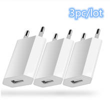 3pc/lot Travel Wall Charging Charger Power Adapter USB AC EU Plug For Apple iPhone X XS MAX MR 11 8 7 6 6s 5 5S 4 2024 - buy cheap