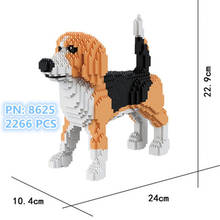 Hs golden retriever blocos de cachorro de estimação, modelo 3d de animais de estimação, cão marrom, 2266 peças, mini brinquedo de construir com diamante, tijolo pequeno para crianças 2024 - compre barato