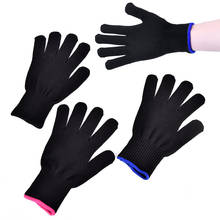 Hot New Professional Heat Resistant Glove Hair Styling Tool For Curling Straight Flat Iron Black heat glove for curling iron 1Pc 2024 - buy cheap