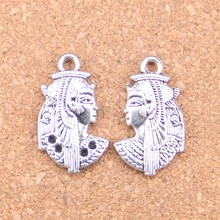 28pcs Charms Egypt Cleopatra 29x17mm Antique Pendants,Vintage Tibetan Silver Jewelry,DIY for bracelet necklace 2024 - buy cheap
