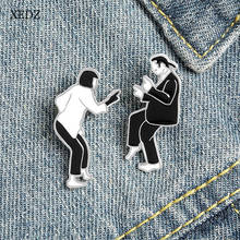 XEDZ-broche esmaltado de baile para hombre y mujer, película en blanco y negro, colección de personajes novedosos, insignia de ropa, regalos de joyería 2024 - compra barato