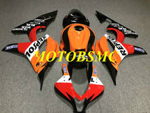 Kit de carenado de motocicleta, kit de carenado para CBR600RR 07 08 CBR 600 RR F5 CBR 600RR 2007 2008 ABS, juego de carenados rojo y naranja + regalos HH52 2024 - compra barato