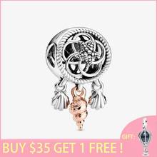 2021 Summer New S925 Sterling Silver Bead Openwork Seashell Dreamcatcher Charms fit Original Pandora Bracelets Women DIY Jewelry 2024 - buy cheap