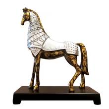 [Mgt] decoração europeia de cavalo criativo, decoração retrô, armadura, cavalo, estátua, arte e artesanato, acessórios de decoração de casa para sala de estar 2024 - compre barato