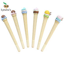 Lytwtw-suministros de oficina escolares coreanos Kawaii, papelería creativa de helado, bolígrafo de Gel bonito, Kawaii, novedad 2024 - compra barato