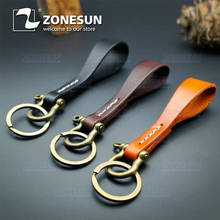 ZONESUN Custom Leather Key Chain Die Cuts For Handmade Key Ring DIY Key Fob Hang Decoration Cutting Clicker Die Steel Rule Die 2024 - buy cheap