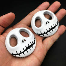 2x 3D Jack Skellington Skull Pumpkin Face Car Emblem Motorcycle Badge Sticker 2024 - buy cheap