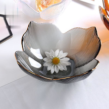Nordic Style Gold Rim Crystal Transparent Glass Bowl Creative Petal Dish Household Salad Fruit Dessert Ice Cream Bowls Tableware 2024 - compre barato
