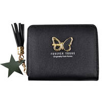 Fashion Women Wallets PU Leather Lady Zipper Coin Purse Brand Design Moneybags Girls Butterfly Wallet Cards Holder Burse Bag 2024 - buy cheap