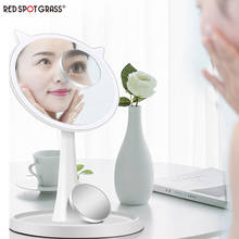 LED Touch Screen Makeup Mirror with led light Professional Vanity Mirror 10X Magnifying Cosmetic Beauty compact Mirror 2024 - buy cheap