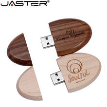 JASTER promotion 5pcs Free logo wooden 2-color Pebble-shaped pen driver USB 2.0 4GB/8GB/16GB/32GB/64GB USB flash drive usb stick 2024 - buy cheap