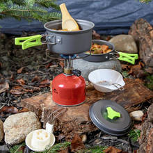 Ultra-light Aluminum Alloy Camping Cookware Utensils Outdoor Cooking Teapot Picnic Tableware Kettle Pot Frying Pan 3pcs/Set 2024 - buy cheap