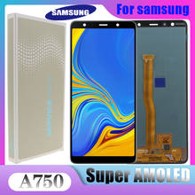 Samsung-tela lcd super amoled de 6.0 polegadas para galaxy, digitalizador e montagem de tela sensível ao toque, para os modelos a7, 2018, encaixes a750f, a750 2024 - compre barato